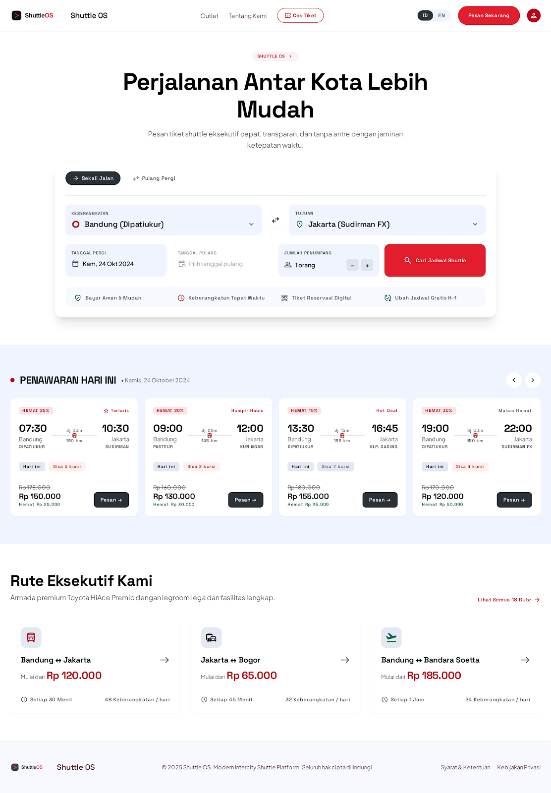 Shuttle OS dashboard